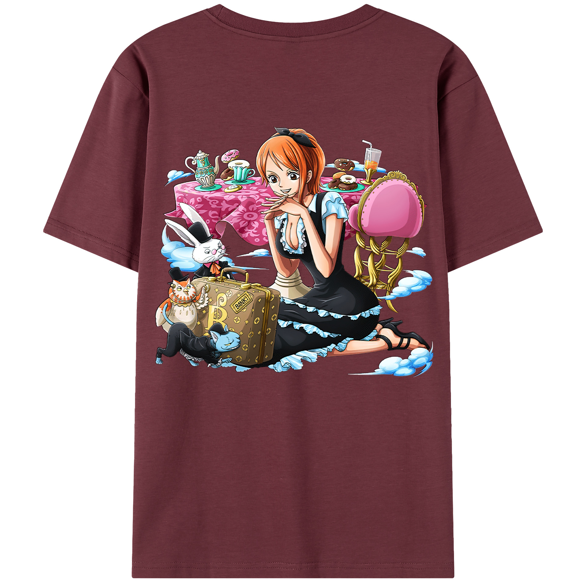 ワンピース ナミ ONE PIECE Nami 綿100％半袖Tシャツ（背面プリント）
